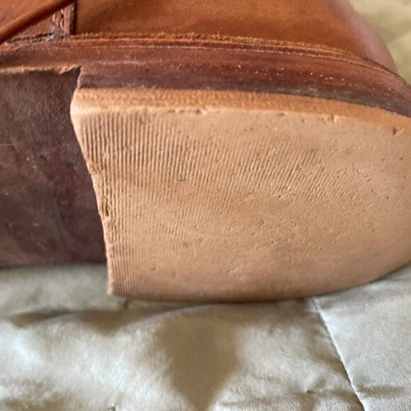 Chocolat Blu Leather Brown Boho Ankle Booties Size 38 7.5 - Picture 12 of 14